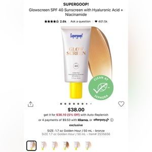 Supergoop GLOW SCREEN - Golden Hour